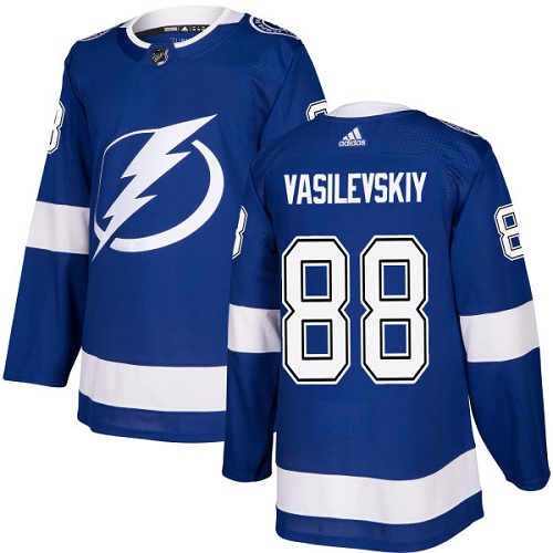 Men's Adidas Tampa Bay Lightning #88 Andrei Vasilevskiy Blue Stitched NHL Jersey